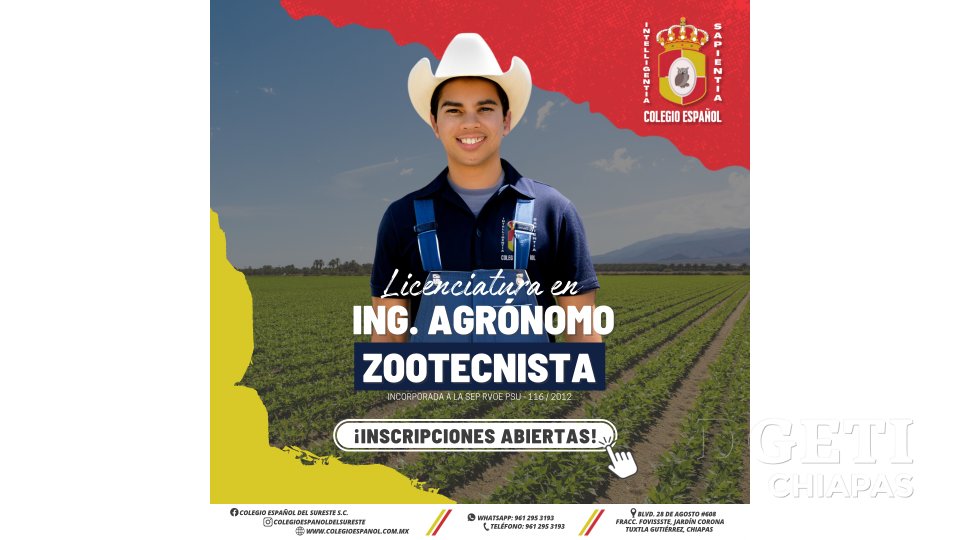 Ingeniero Agrónomo Zootecnista Colegio Español del Sureste
